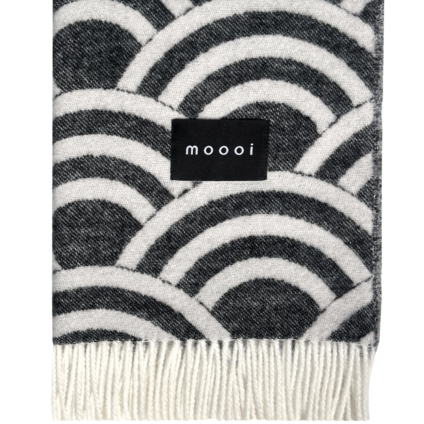 Moooi Lucky O's Blanket Black Ullpledd