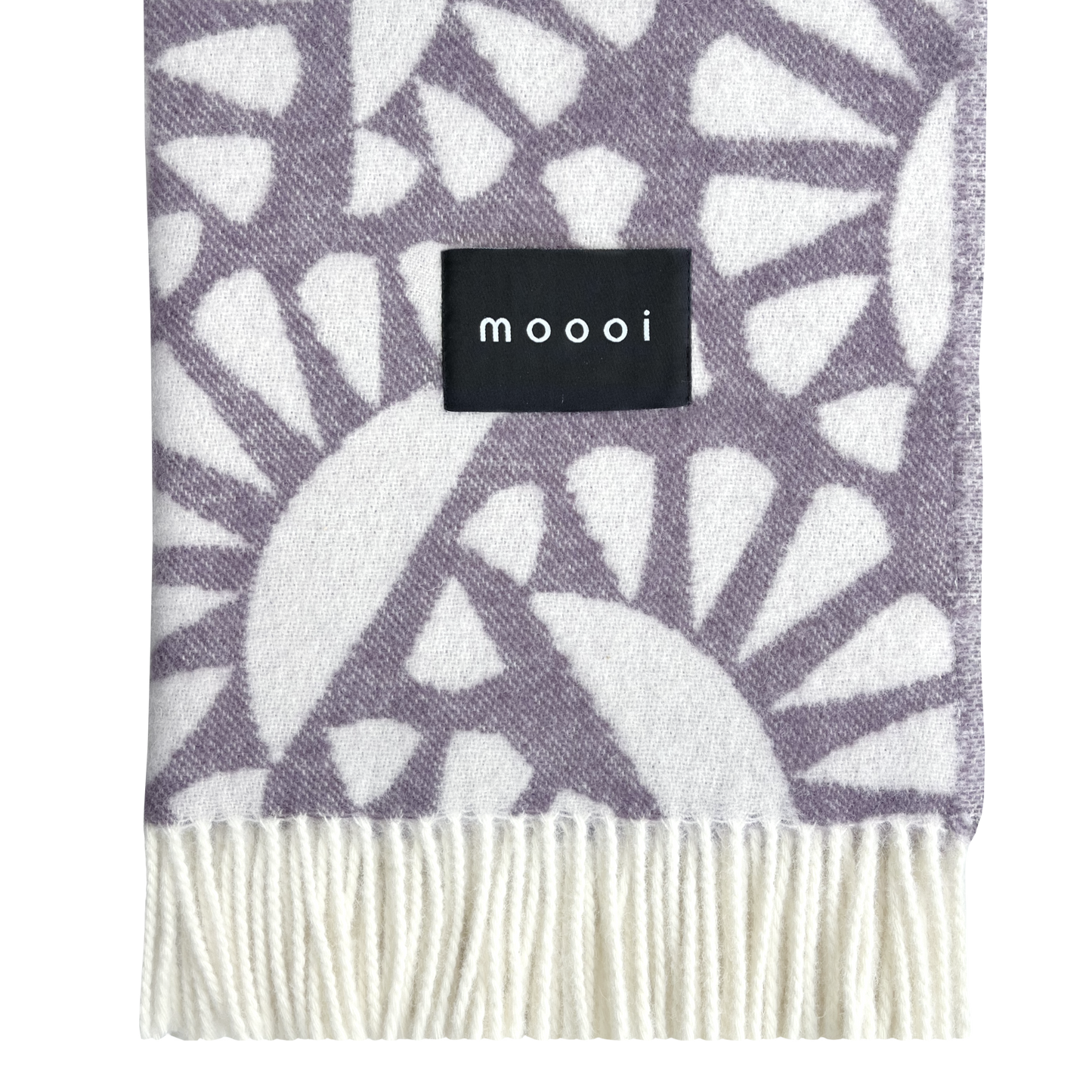 Moooi Woodblock Beetle Ullpledd Plum cream