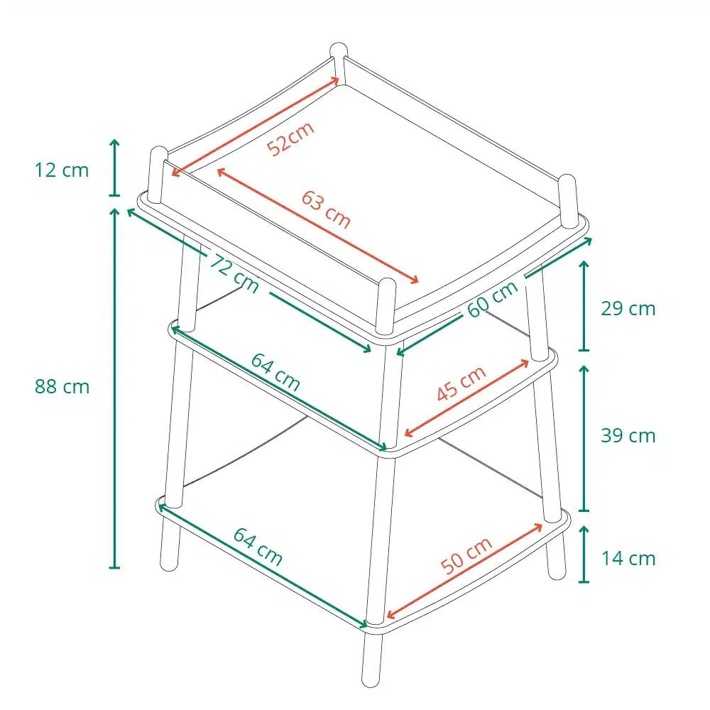 Charlie Crane PAGO Changing Table, en del av kategorien Furniture - At Home Interiør